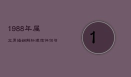 1988年属龙男婚姻解析：理想伴侣与爱情运势