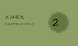 2024属龙流年运势：野心与行动并进，事业攀升之年