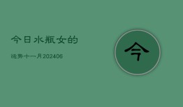 今日水瓶女的运势十一月(7月20日)